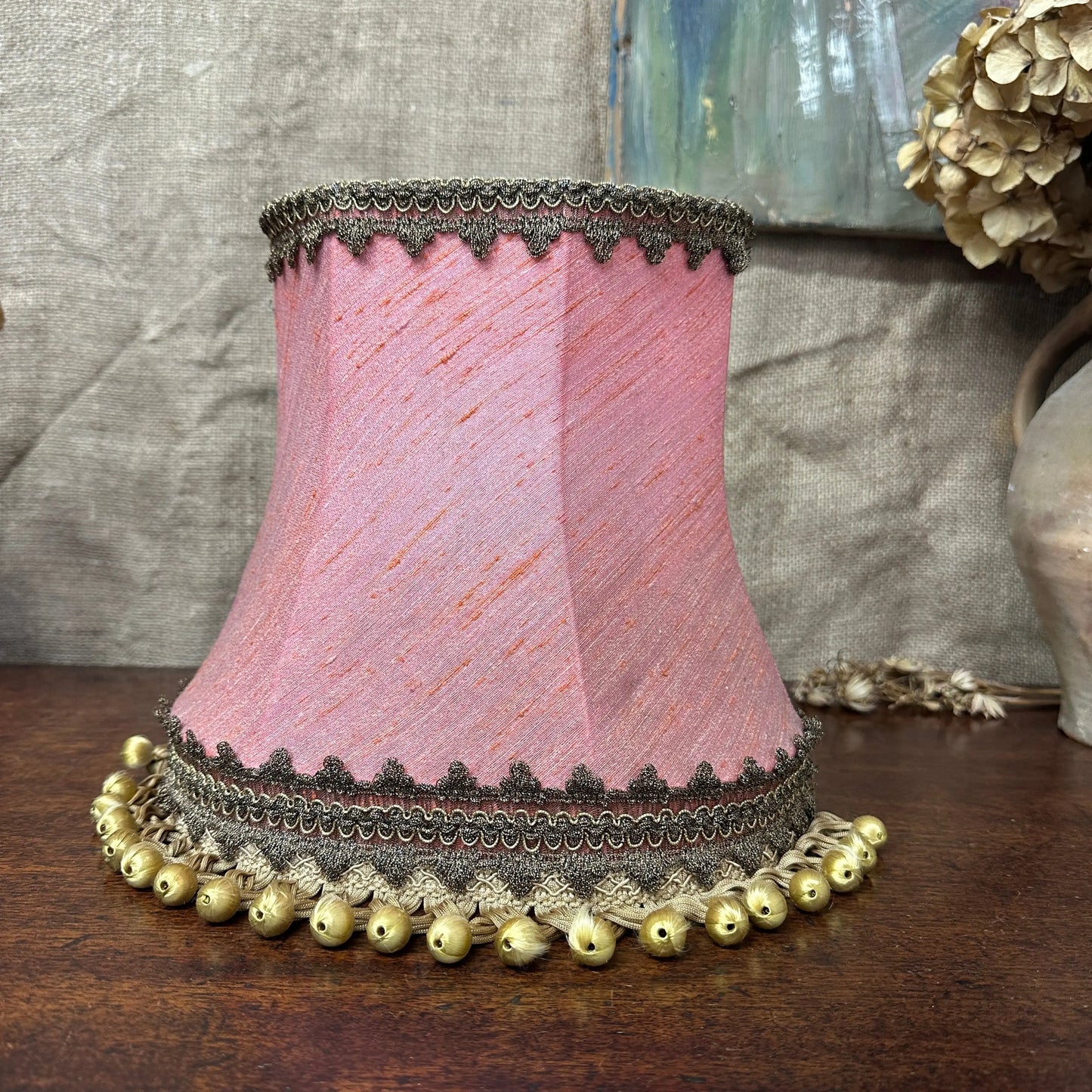Vintage Pink Silk Lamp Shade The Blind Mole