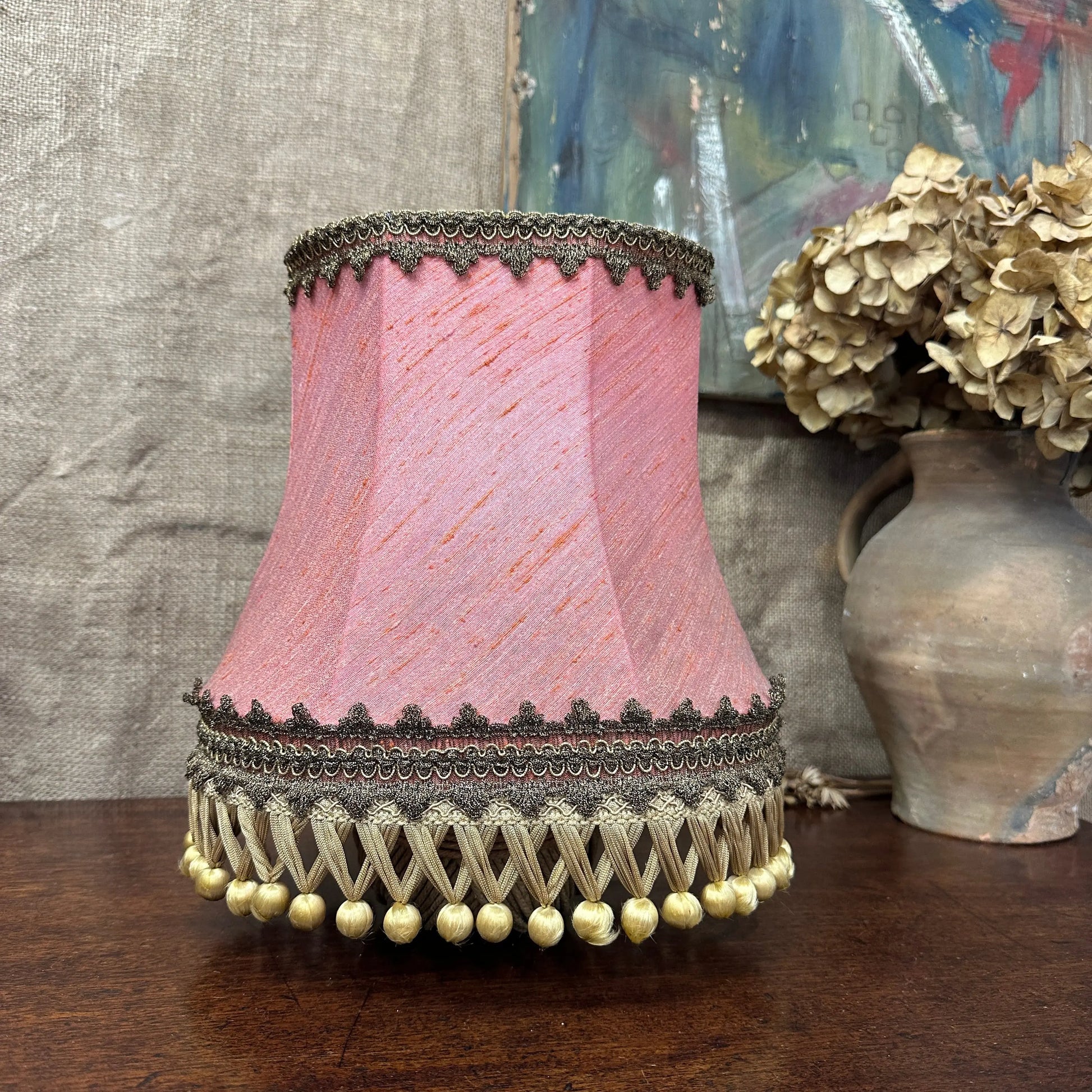 Vintage Pink Silk Lamp Shade The Blind Mole
