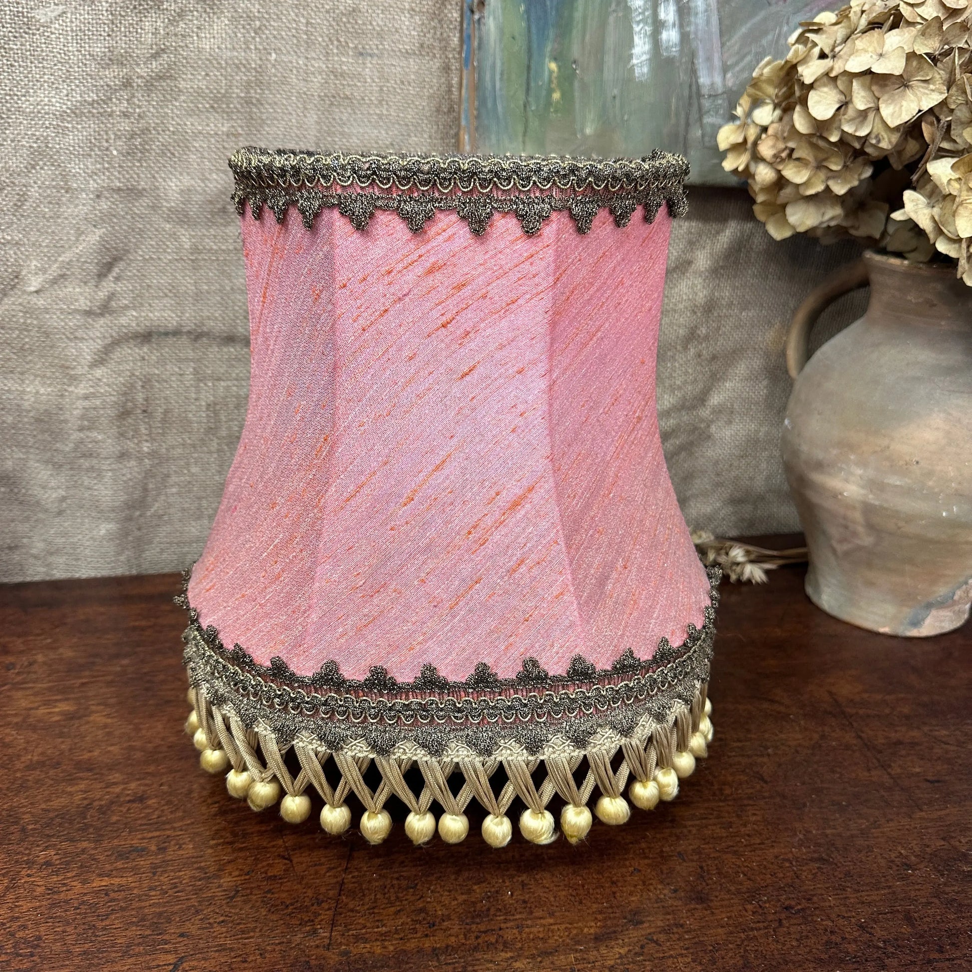 Vintage Pink Silk Lamp Shade The Blind Mole