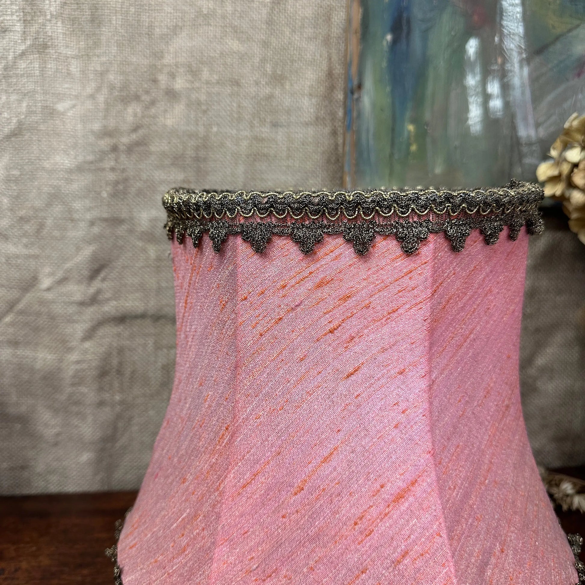 Vintage Pink Silk Lamp Shade The Blind Mole