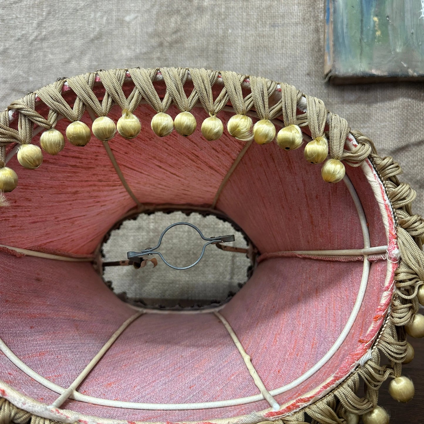 Vintage Pink Silk Lamp Shade The Blind Mole