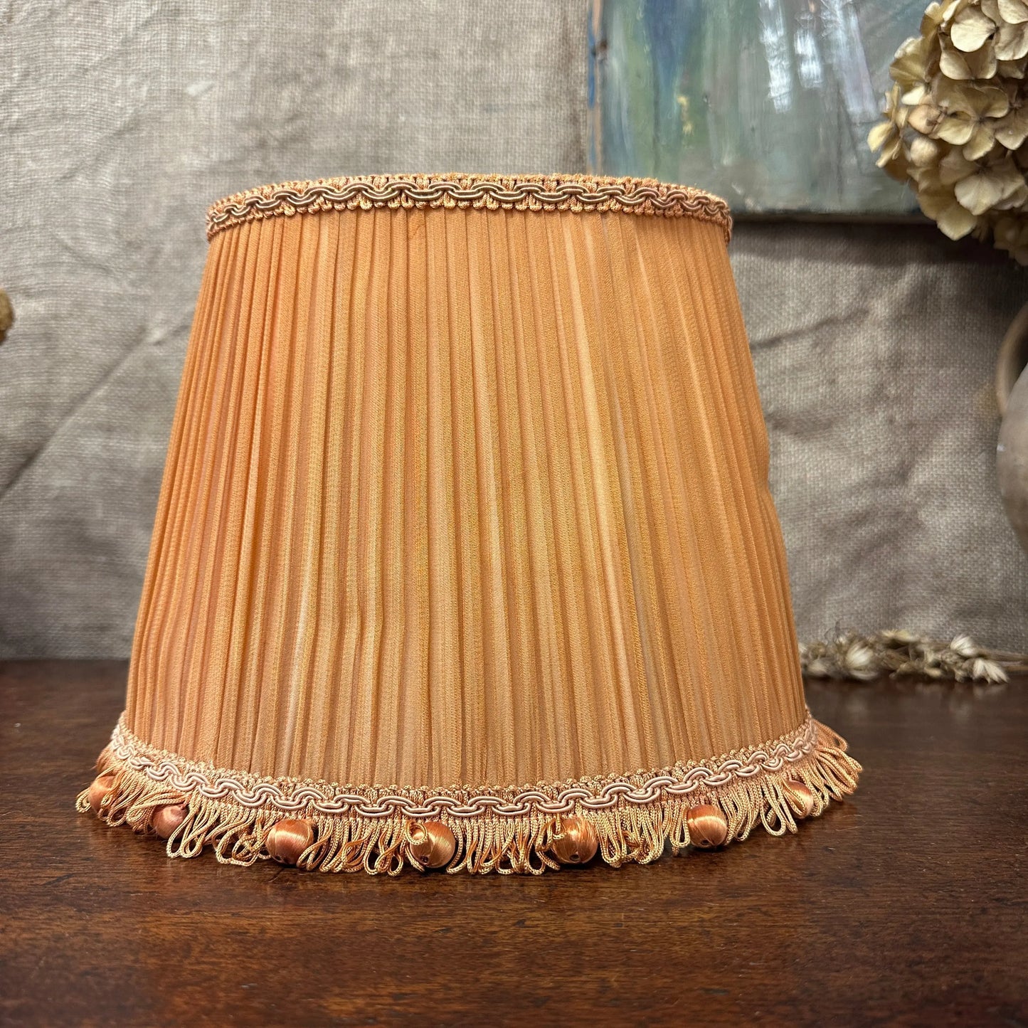 Vintage Orange Pleated Lamp Shade The Blind Mole