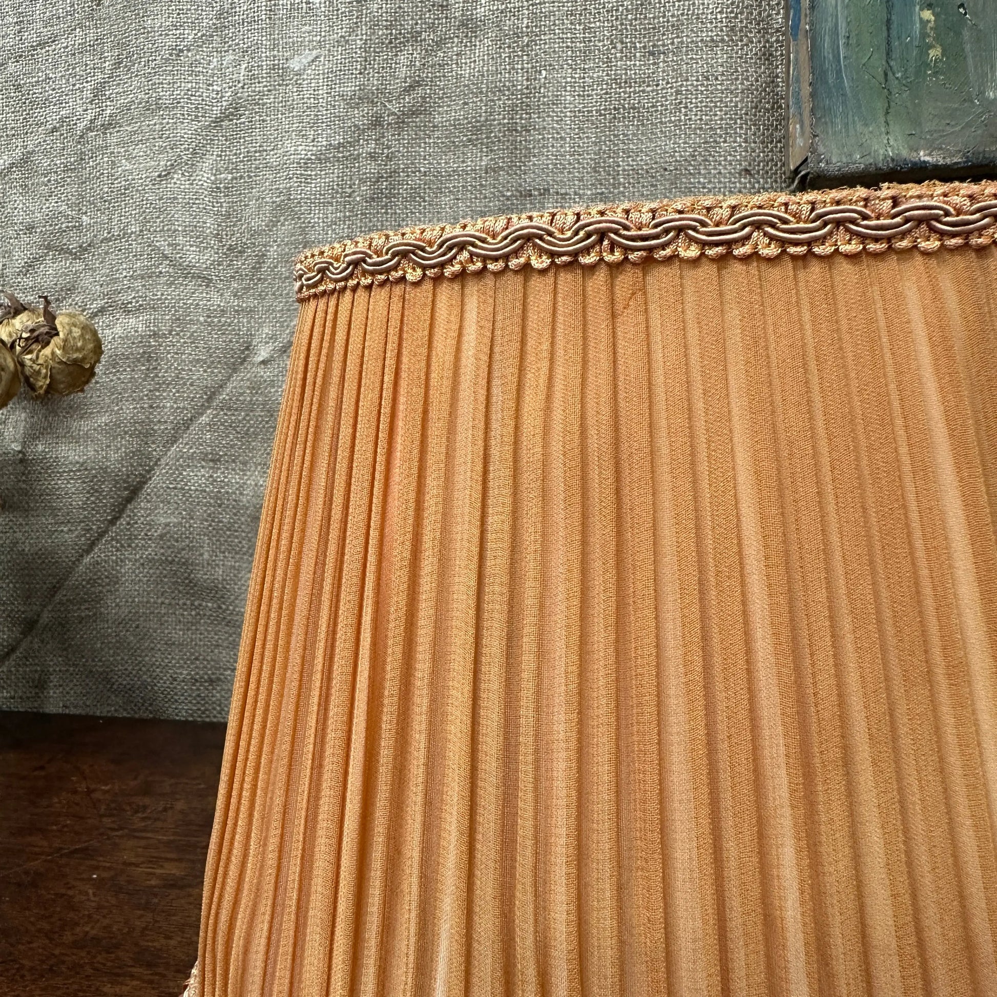 Vintage Orange Pleated Lamp Shade The Blind Mole