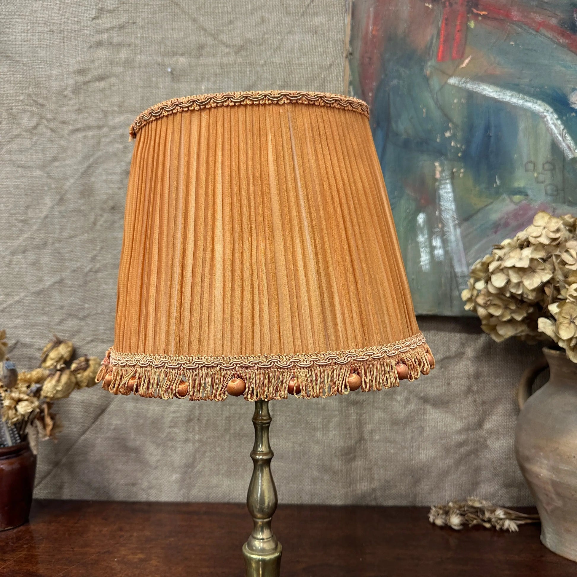 Vintage Orange Pleated Lamp Shade The Blind Mole