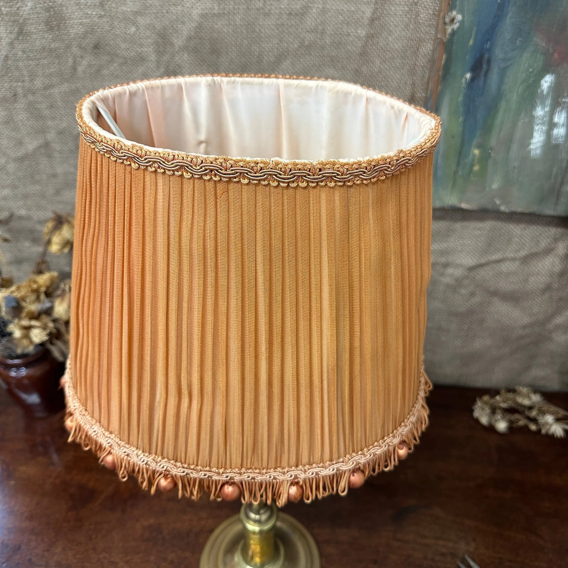Vintage Orange Pleated Lamp Shade The Blind Mole