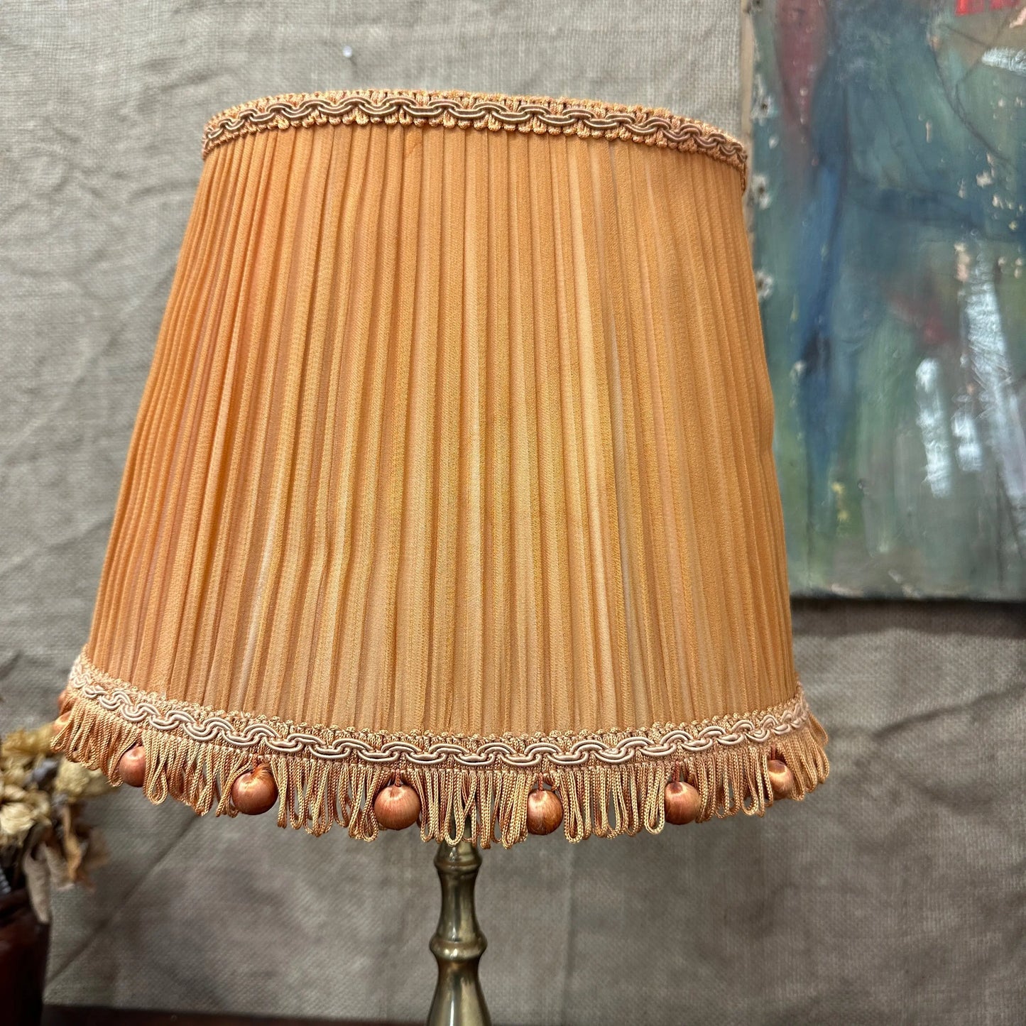 Vintage Orange Pleated Lamp Shade The Blind Mole