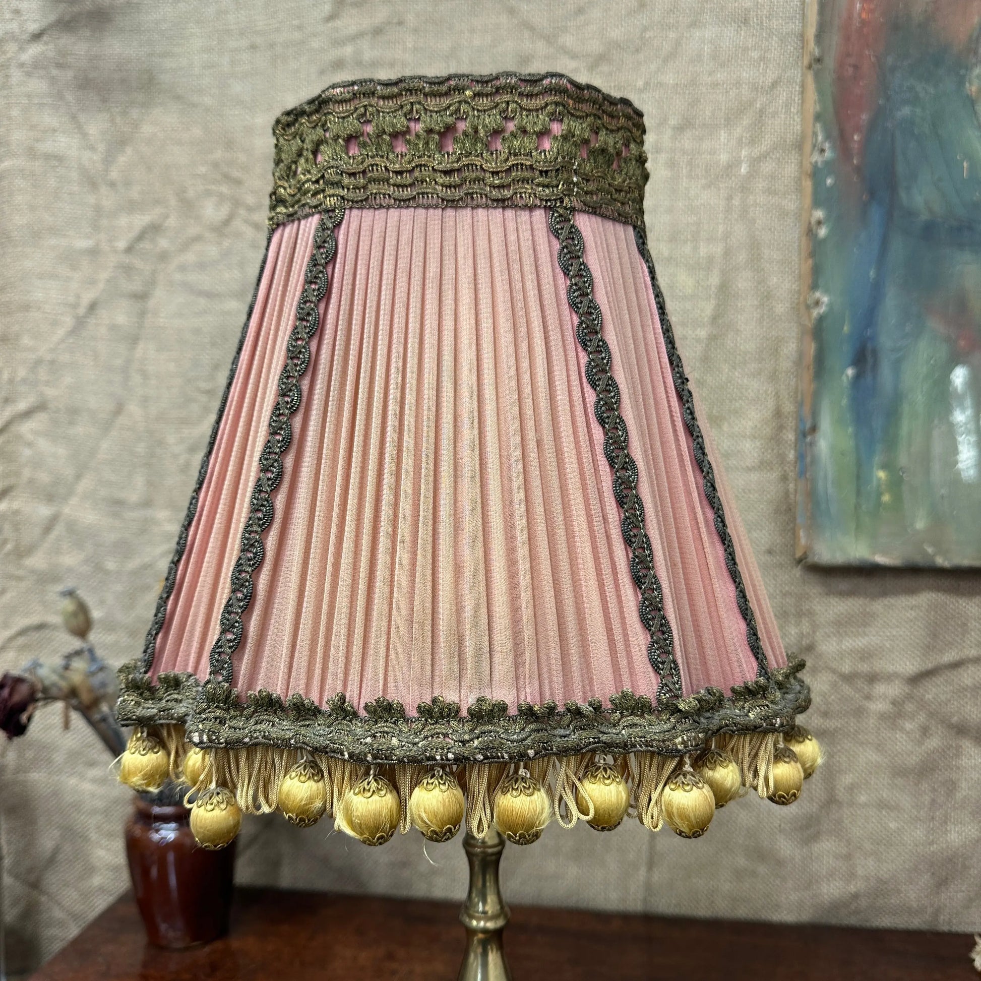 Vintage Pink Pleated Lamp Shade The Blind Mole