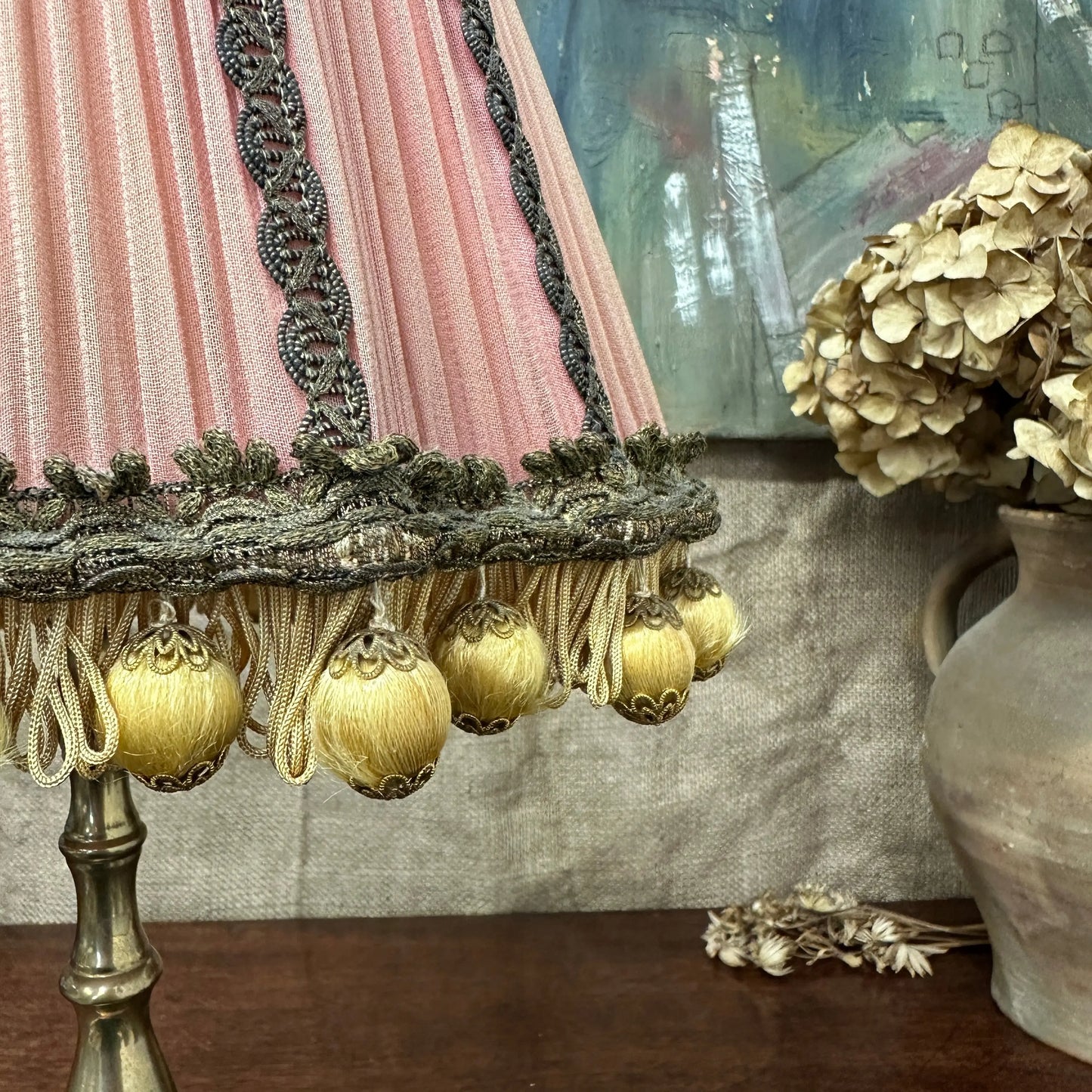 Vintage Pink Pleated Lamp Shade The Blind Mole