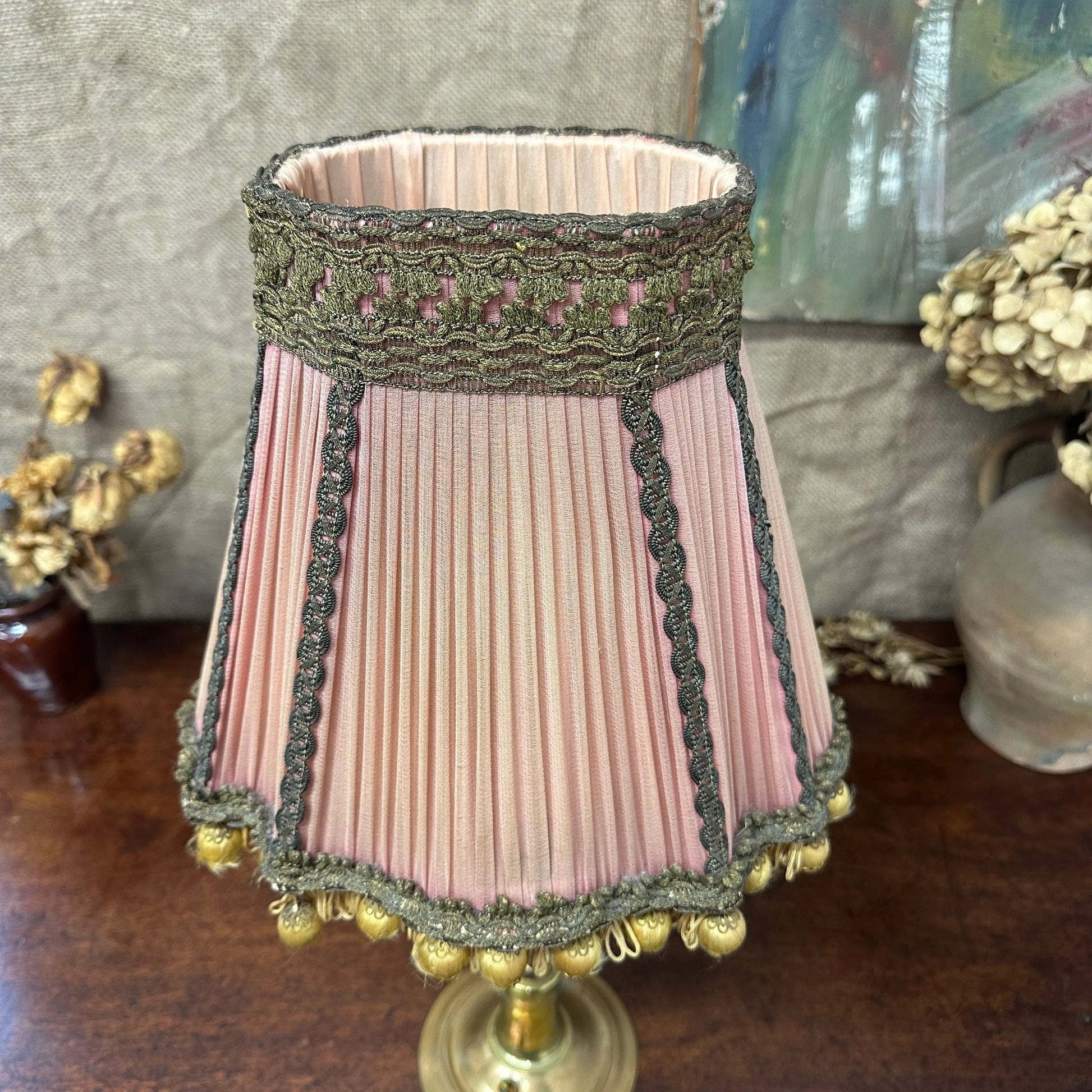 Vintage Pink Pleated Lamp Shade The Blind Mole