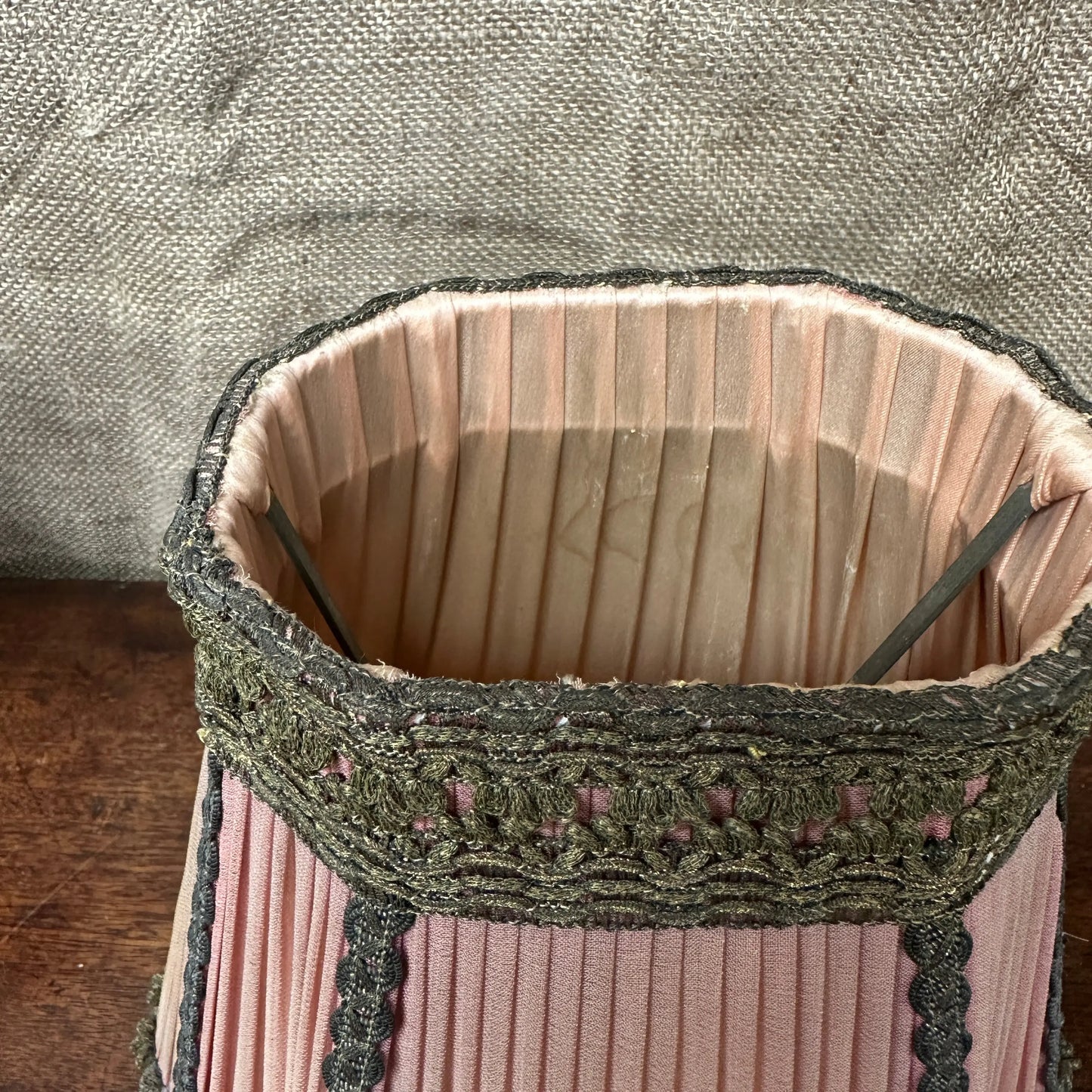 Vintage Pink Pleated Lamp Shade The Blind Mole