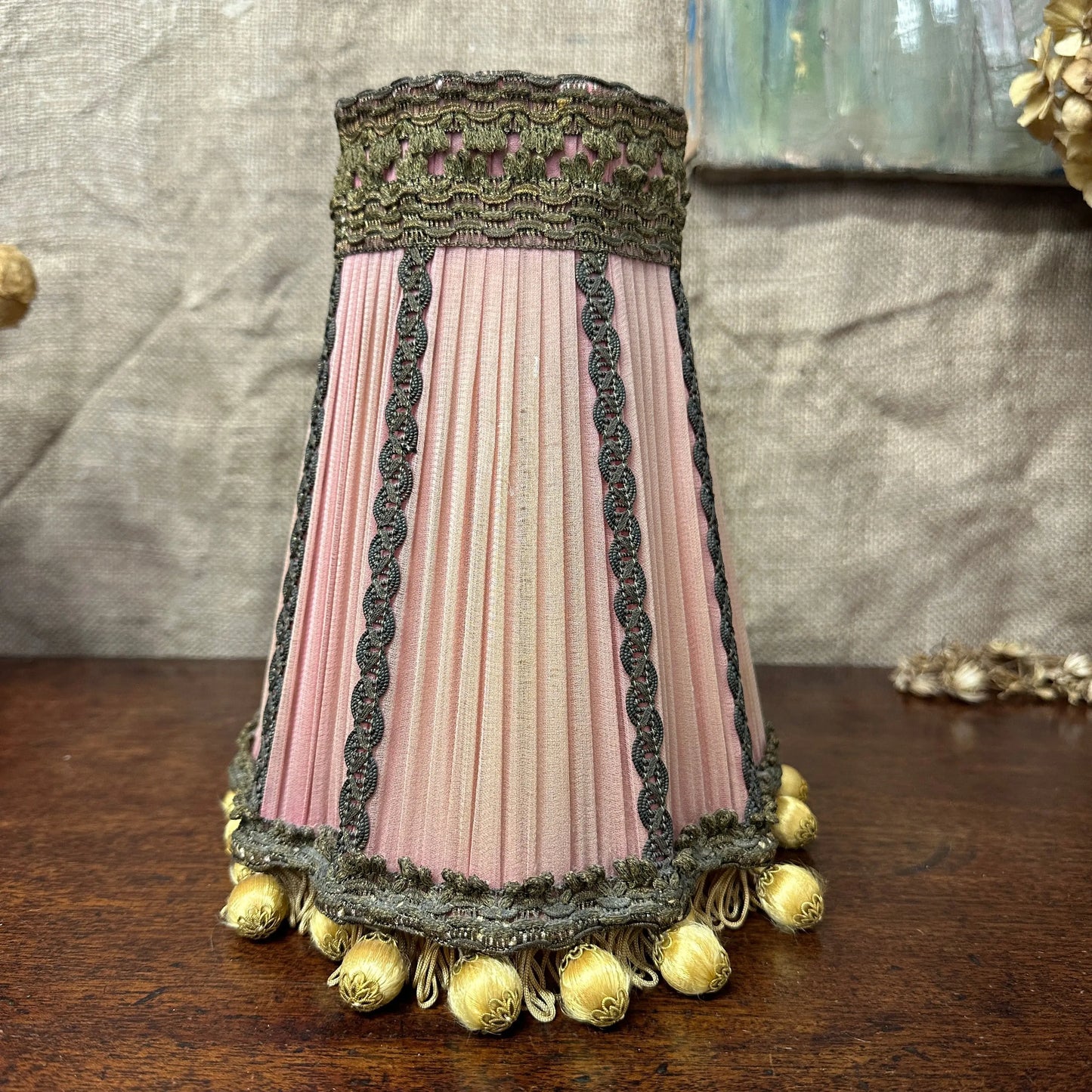 Vintage Pink Pleated Lamp Shade The Blind Mole