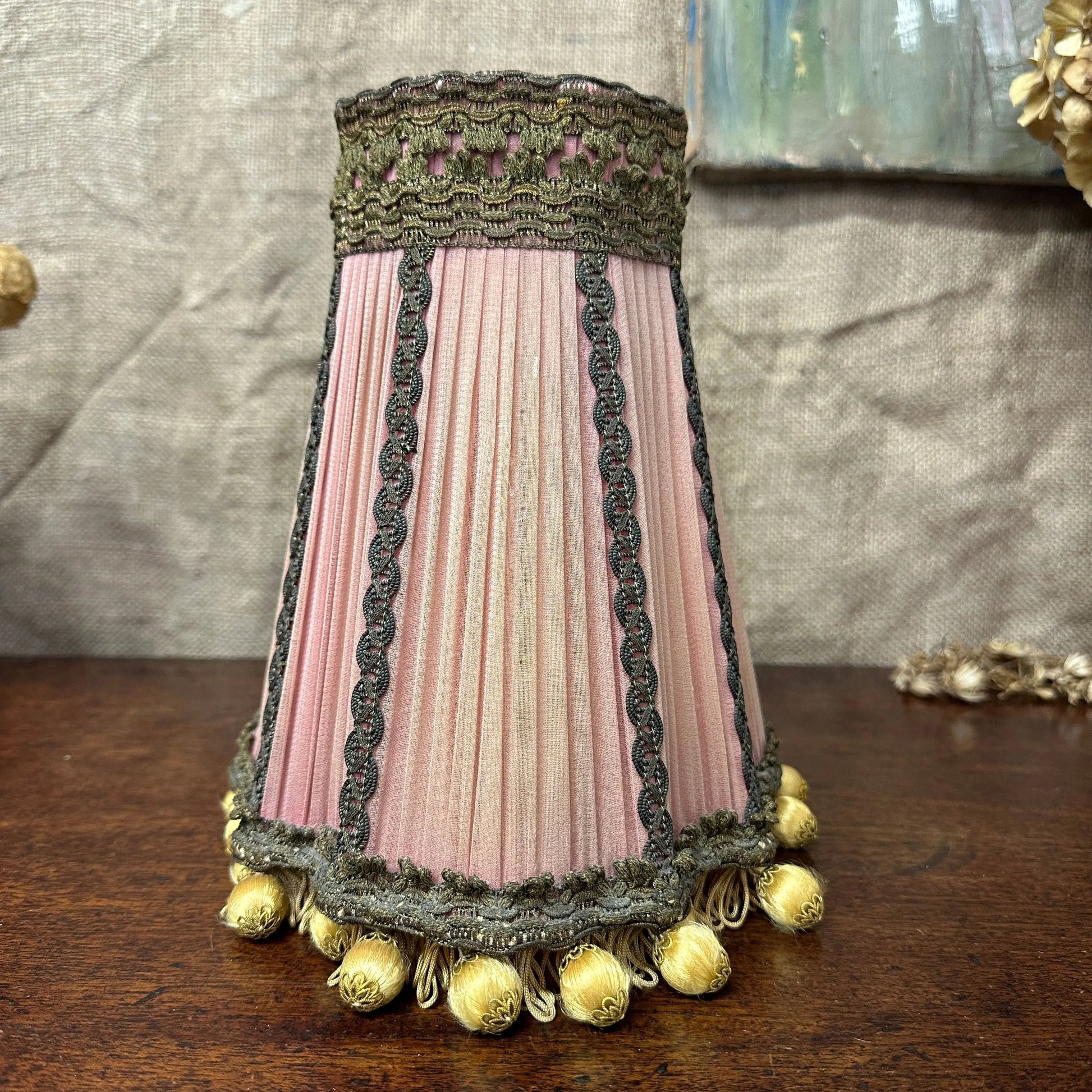 Vintage Pink Pleated Lamp Shade The Blind Mole