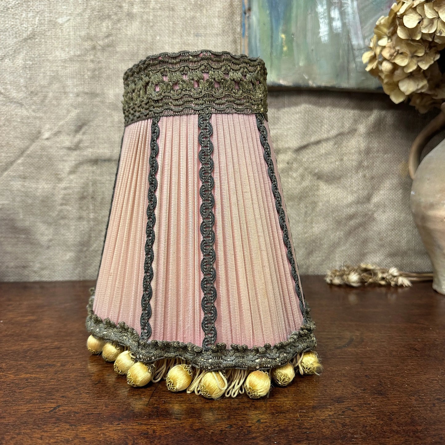 Vintage Pink Pleated Lamp Shade The Blind Mole