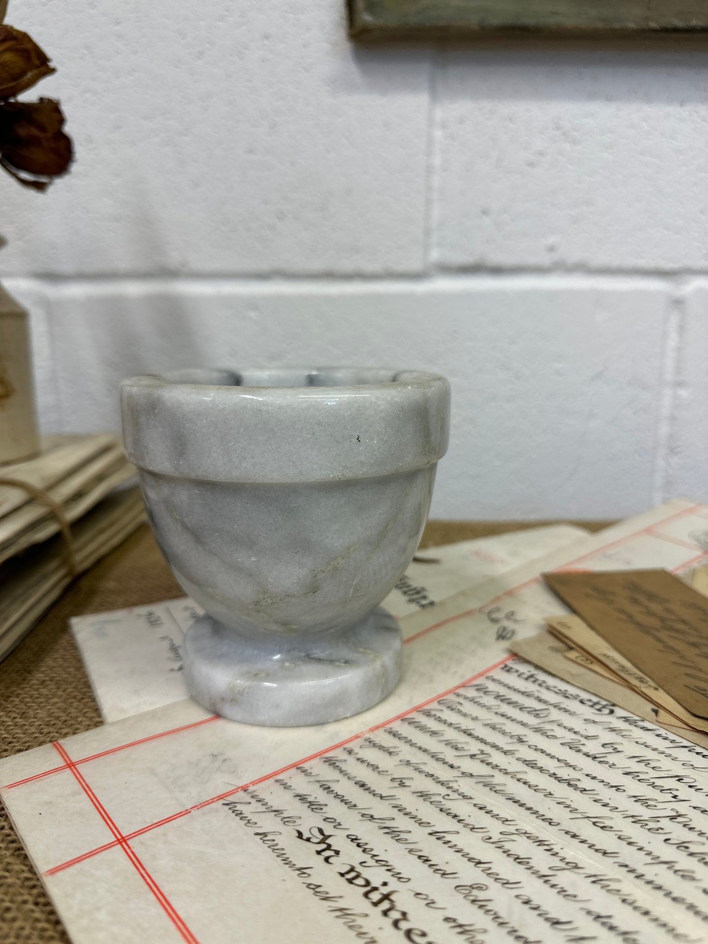 Vintage Marble Onyx Mortar