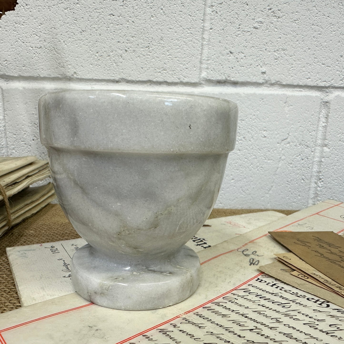Vintage Marble Onyx Mortar
