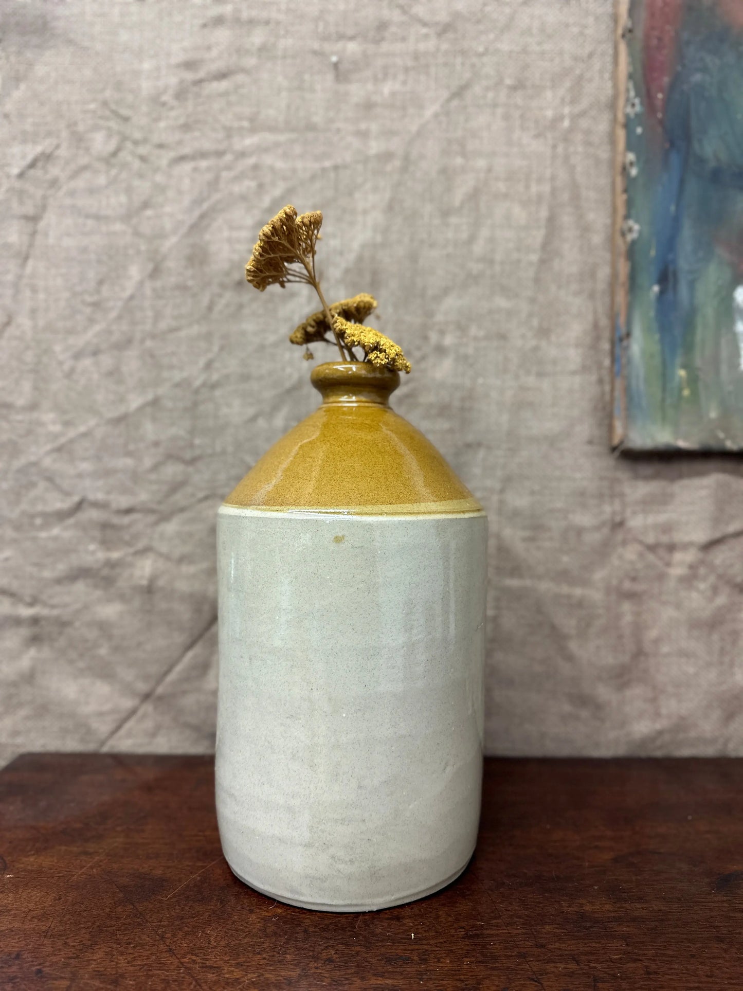 Large Stoneware Bottle, Flask The Blind Mole
