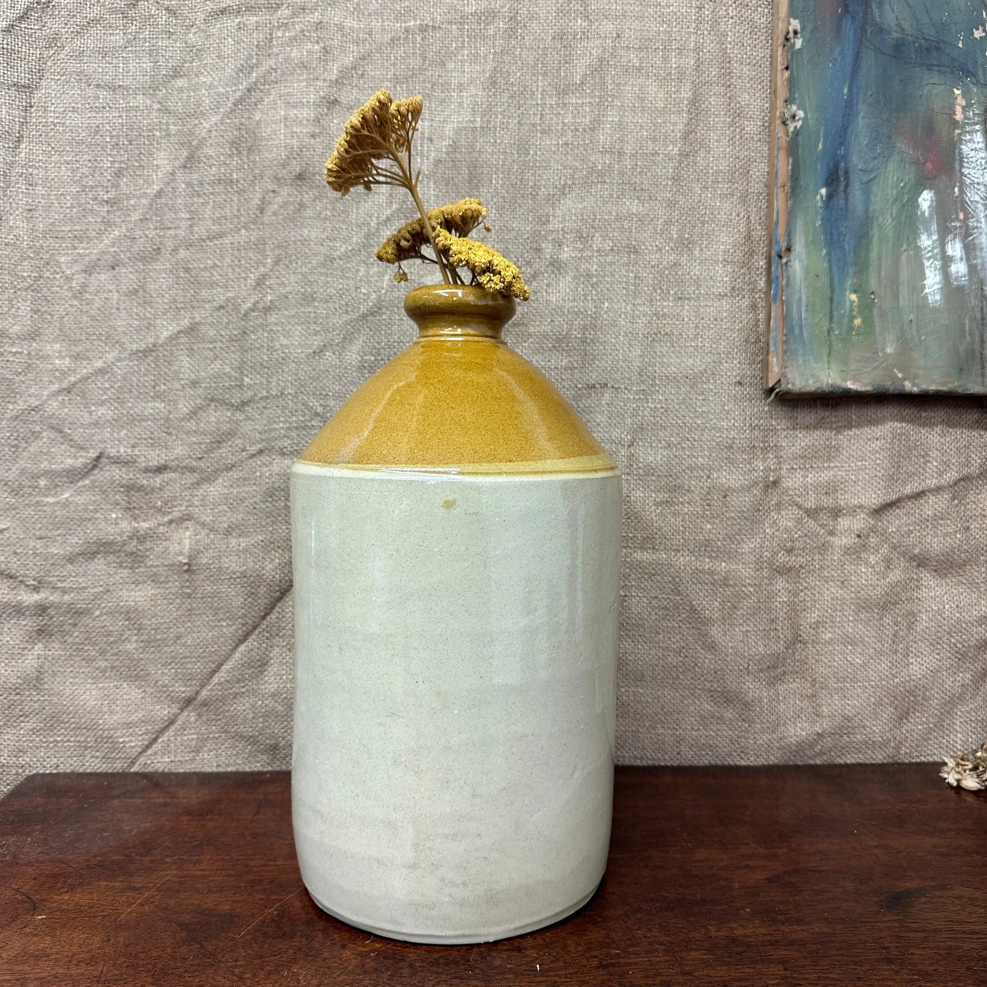 Large Stoneware Bottle, Flask The Blind Mole