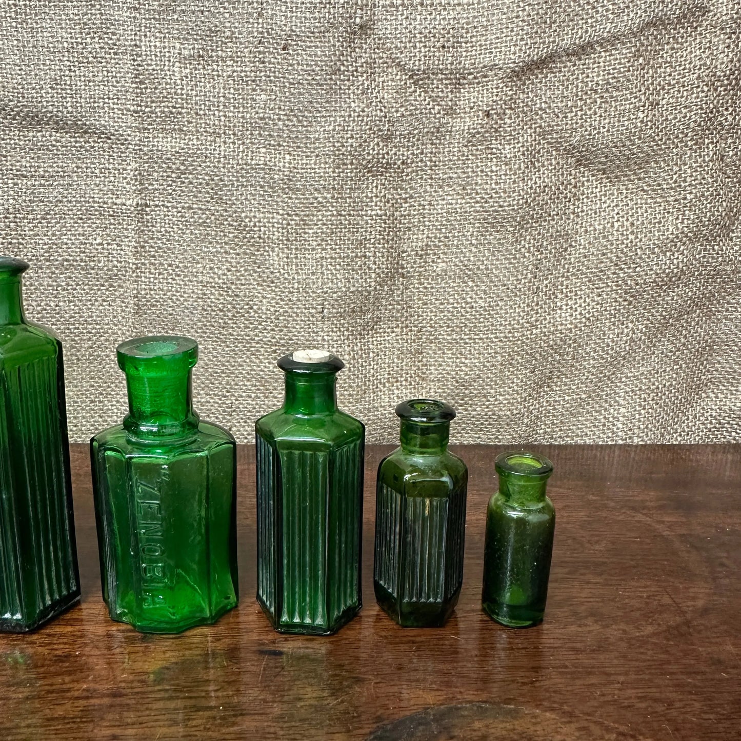 Seven Green Poison Apothecary Chemist Bottles The Blind Mole