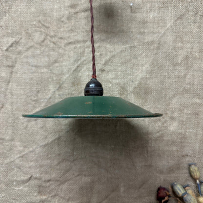 French Green Enamel Light Shade The Blind Mole