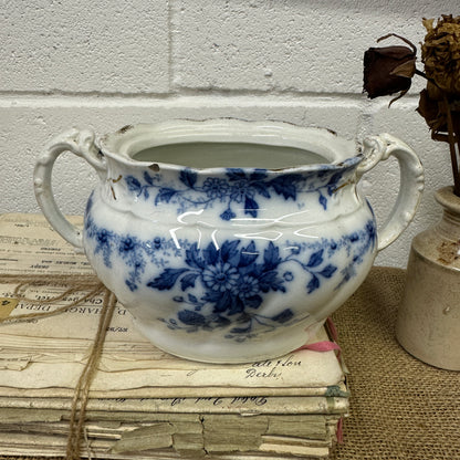 Flow Blue Sugar Bowl Pot - The Blind Mole