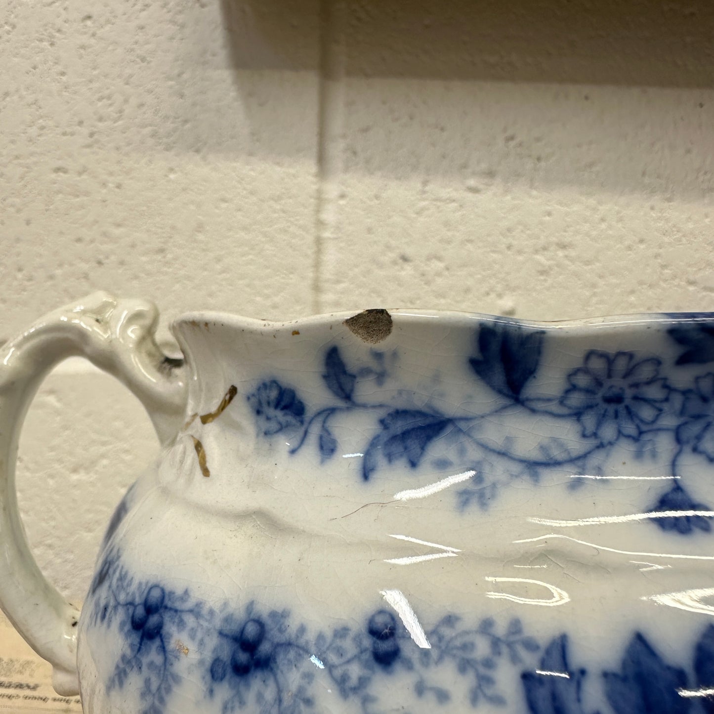 Flow Blue Sugar Bowl Pot - The Blind Mole