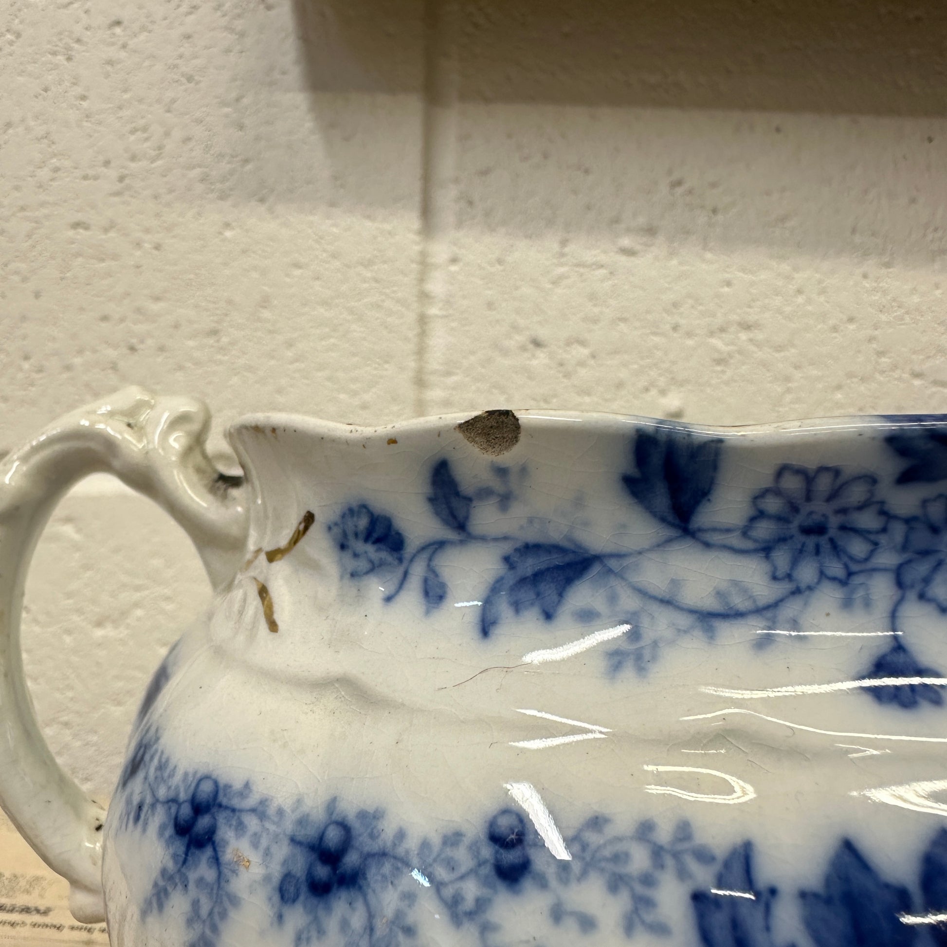 Flow Blue Sugar Bowl Pot - The Blind Mole