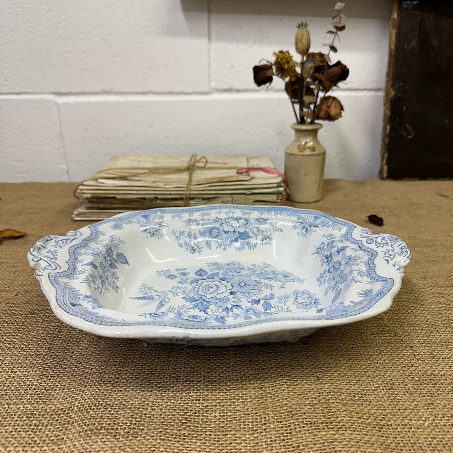 Wedgwood Victorian Serving Dish Asiatic Pheasant - The Blind Mole