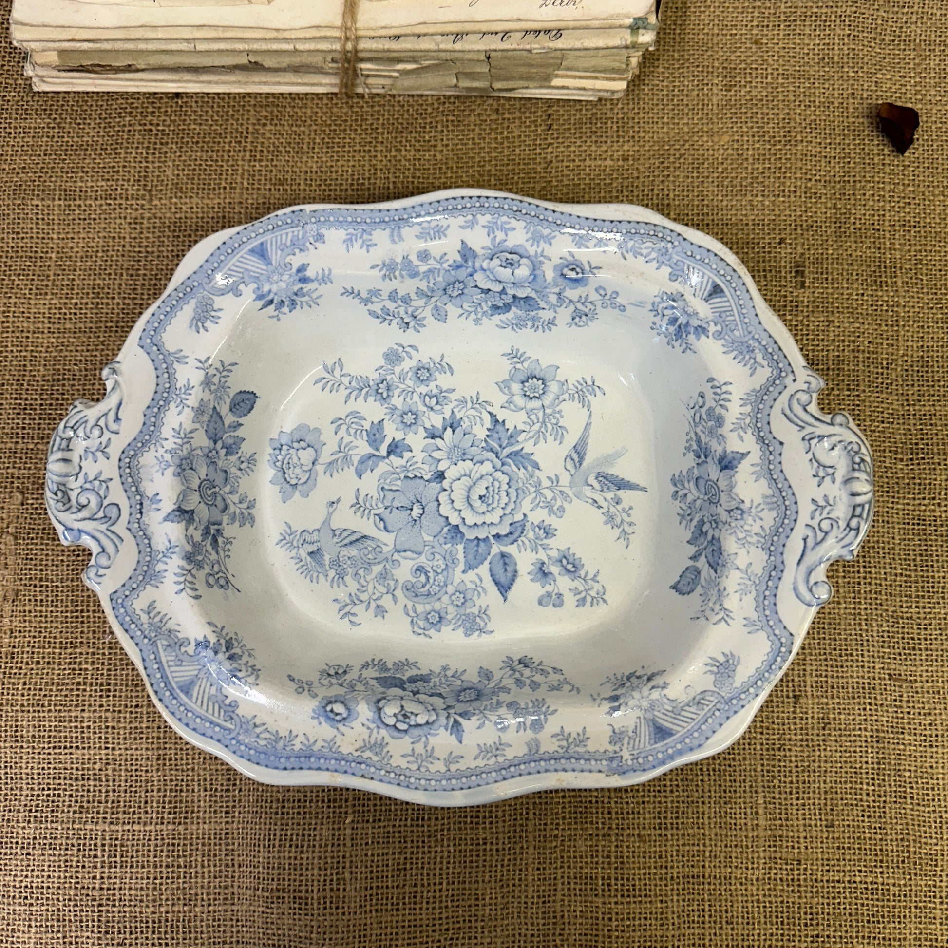 Wedgwood Victorian Serving Dish Asiatic Pheasant - The Blind Mole