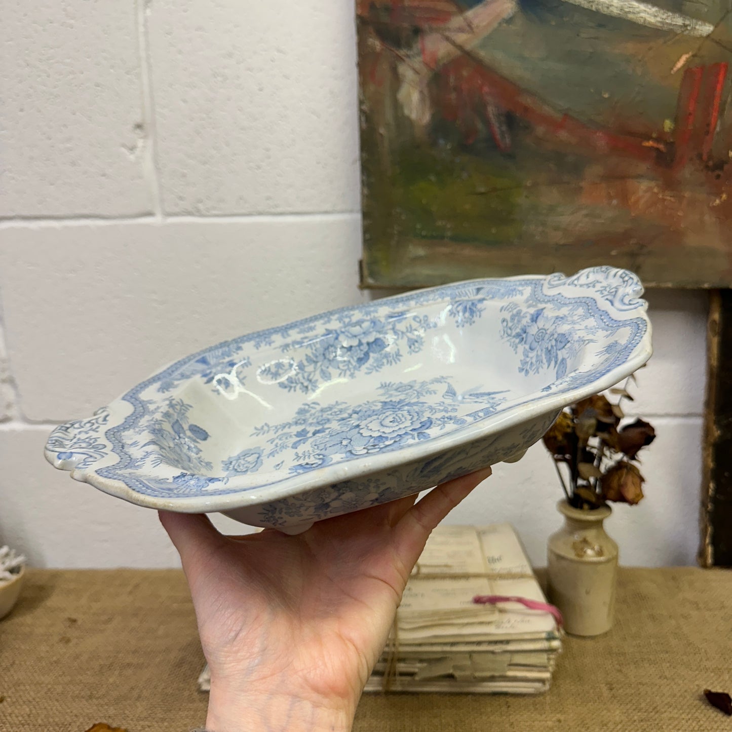 Wedgwood Victorian Serving Dish Asiatic Pheasant - The Blind Mole