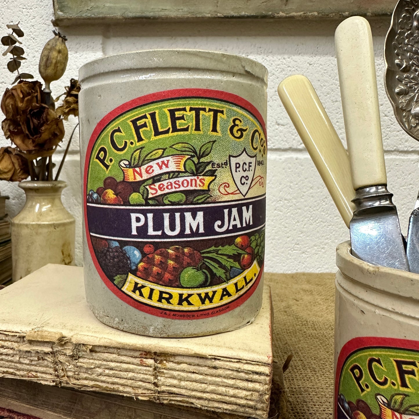 Stoneware Kirkwall Jam Pots, Various