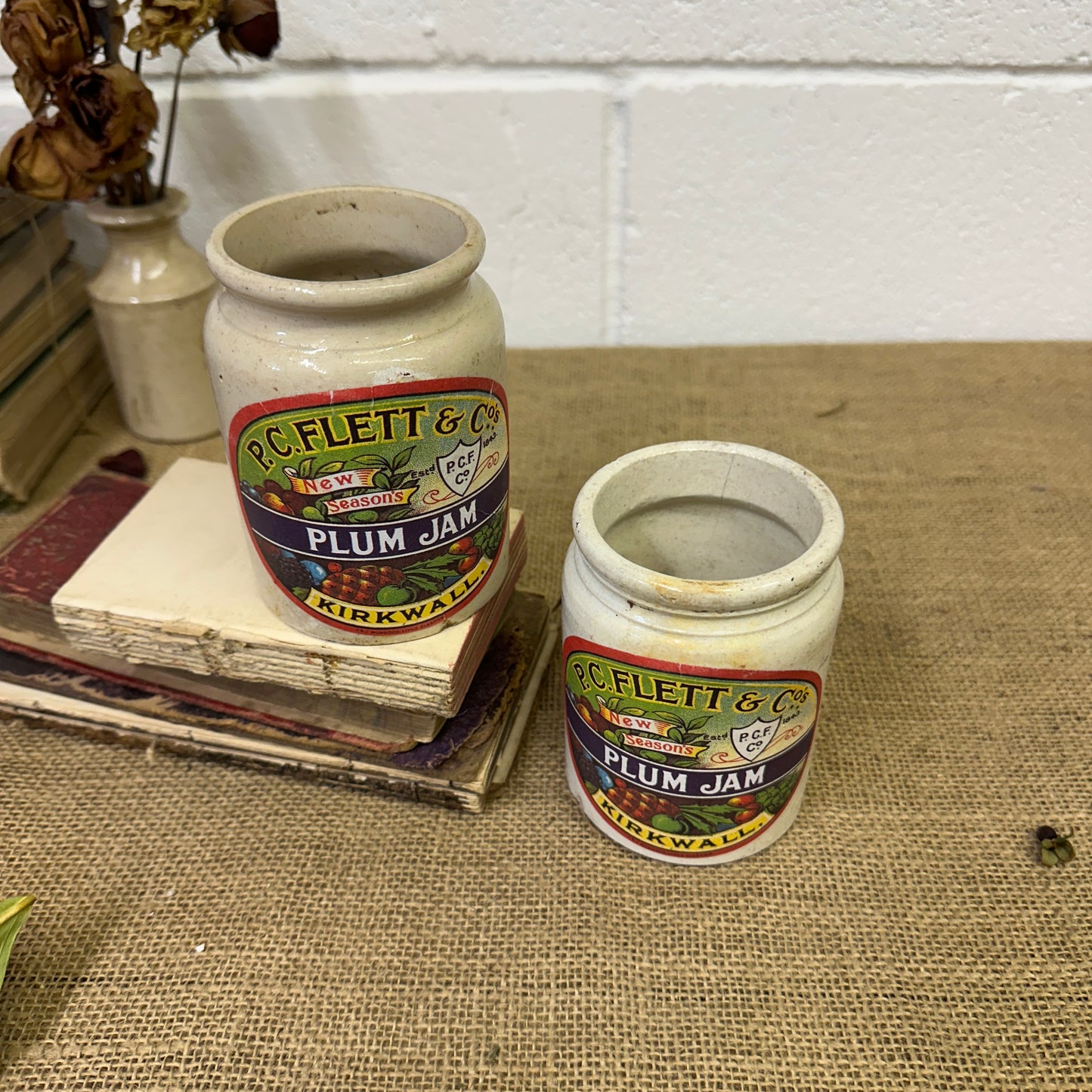 Stoneware Kirkwall Jam Pots, Various