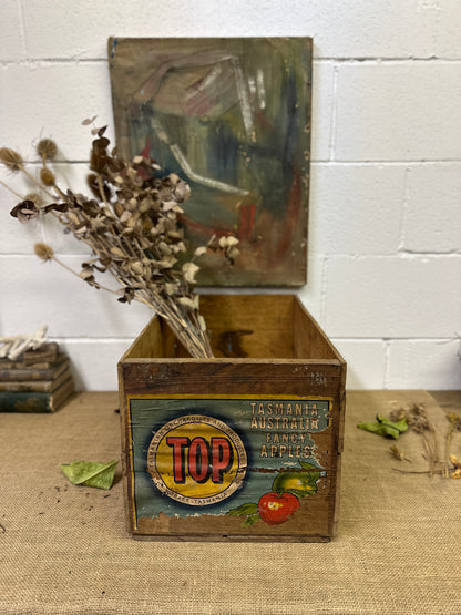 Vintage Wooden Apple Crate - The Blind Mole