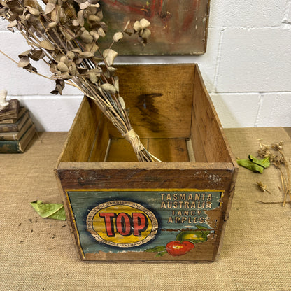 Vintage Wooden Apple Crate - The Blind Mole