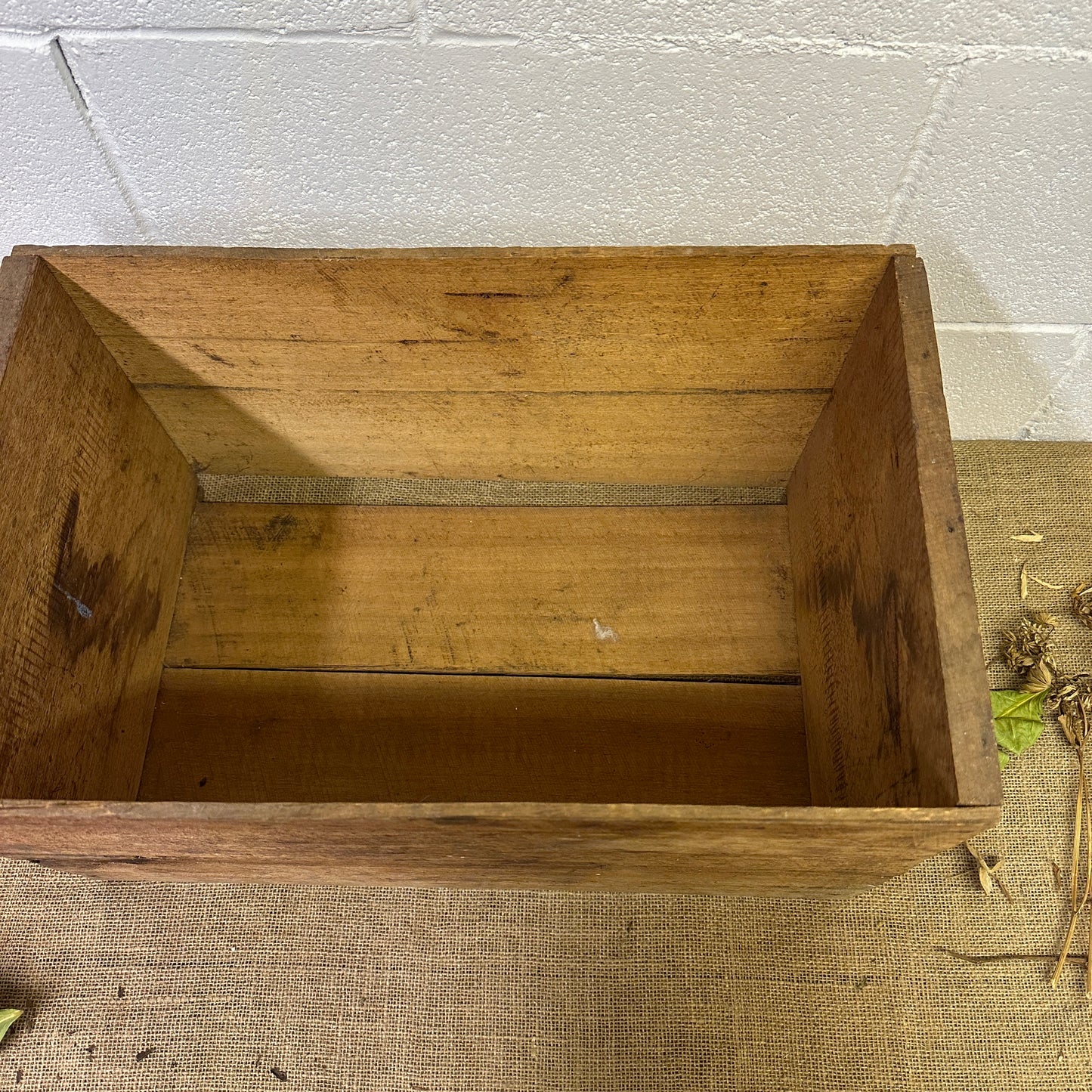 Vintage Wooden Apple Crate - The Blind Mole