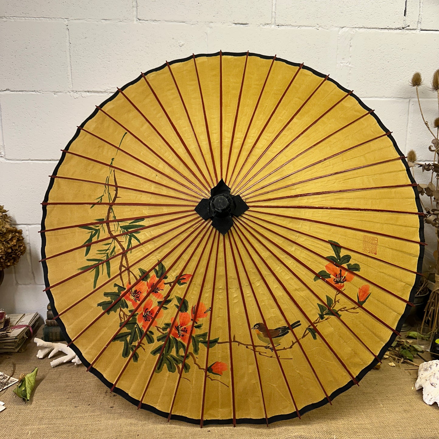Huge Japanese Wagasa Bamboo & Paper Parasol - The Blind Mole