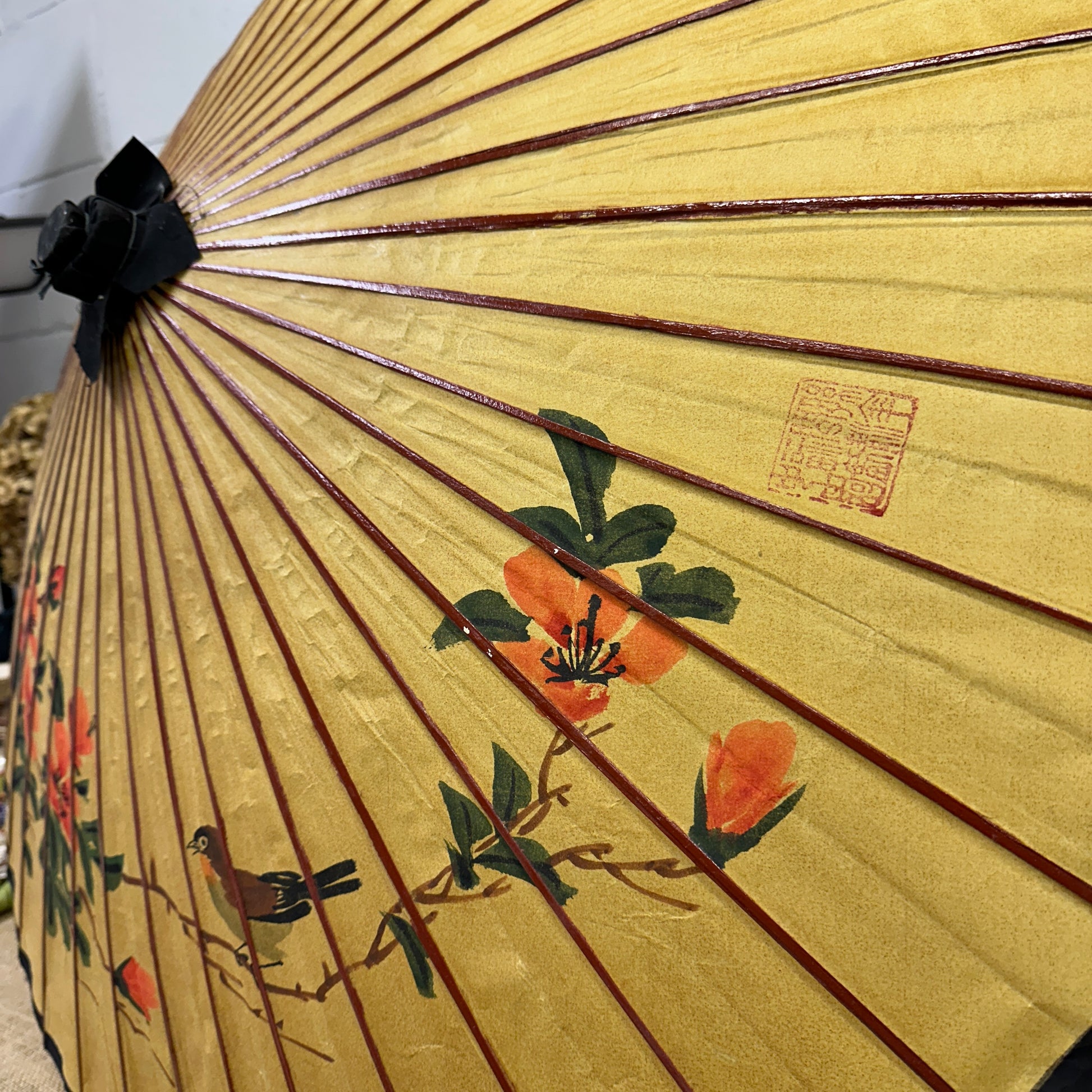 Huge Japanese Wagasa Bamboo & Paper Parasol - The Blind Mole
