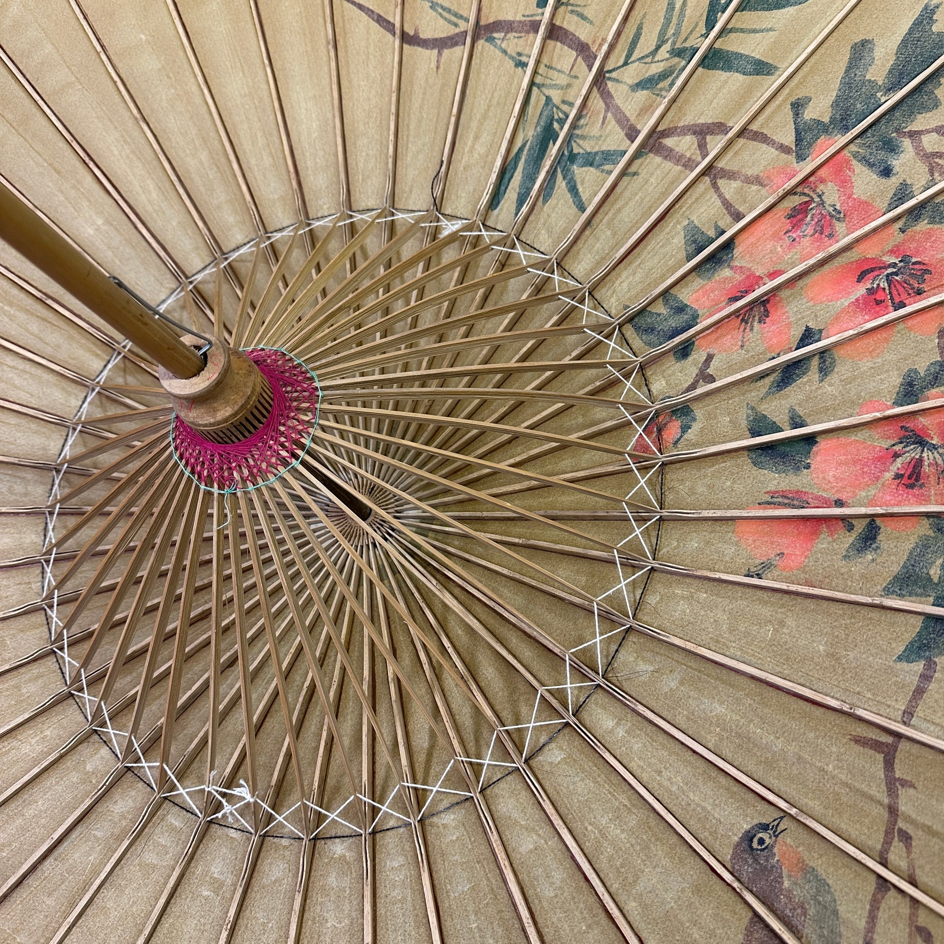 Huge Japanese Wagasa Bamboo & Paper Parasol - The Blind Mole