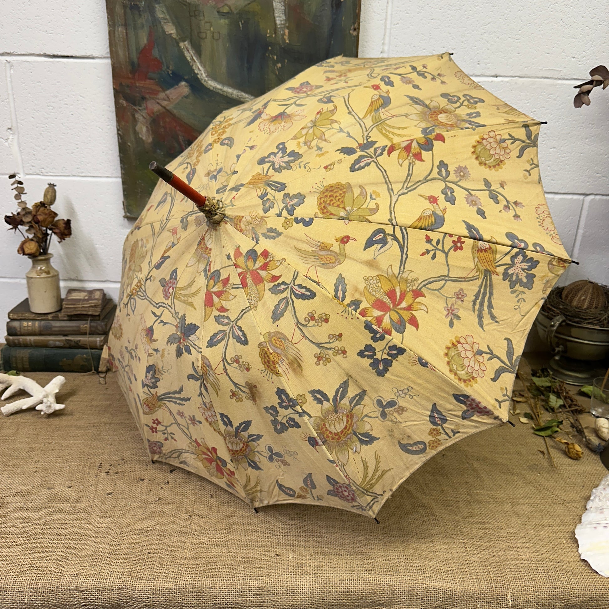 Vintage Cotton Parasol - The Blind Mole