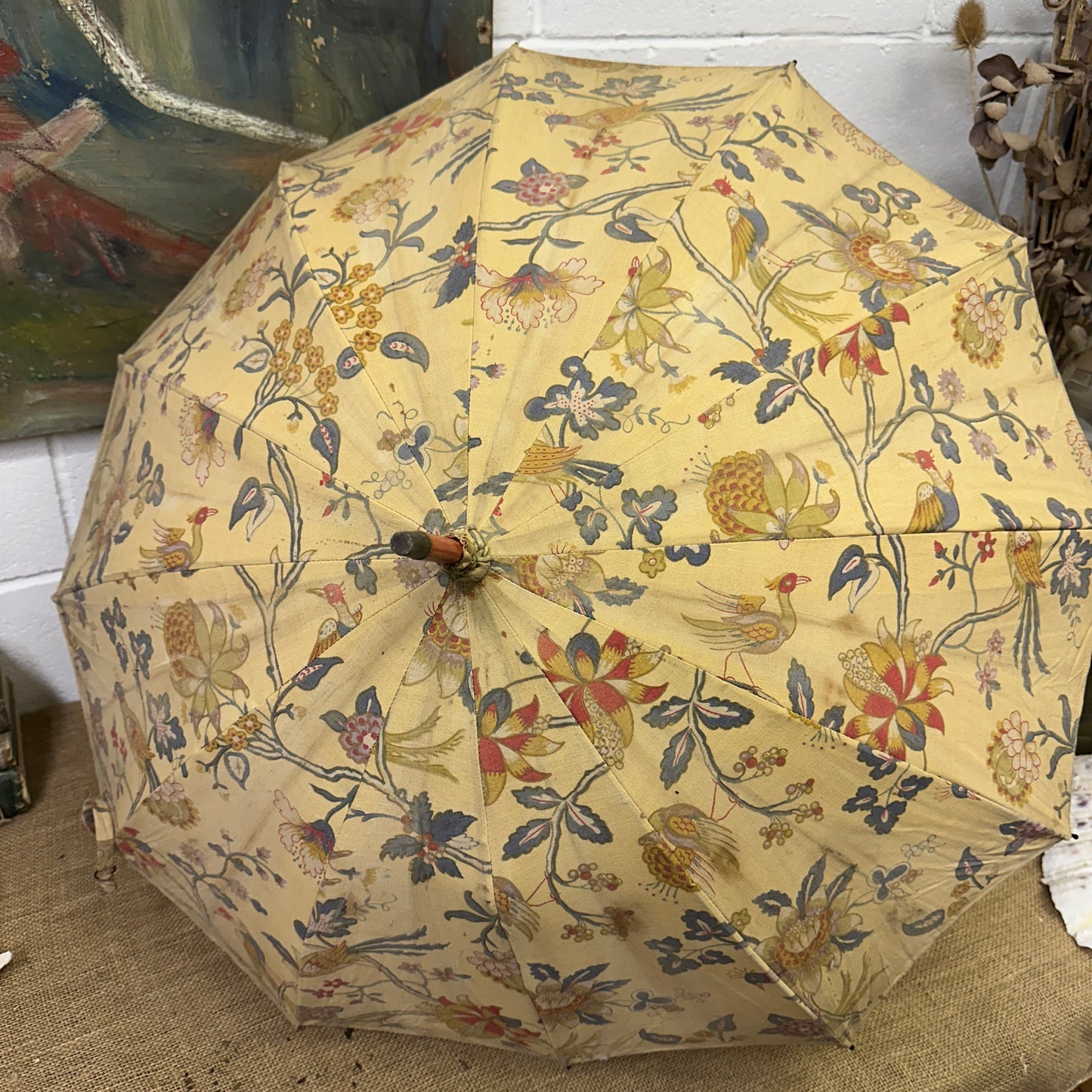 Vintage Cotton Parasol - The Blind Mole