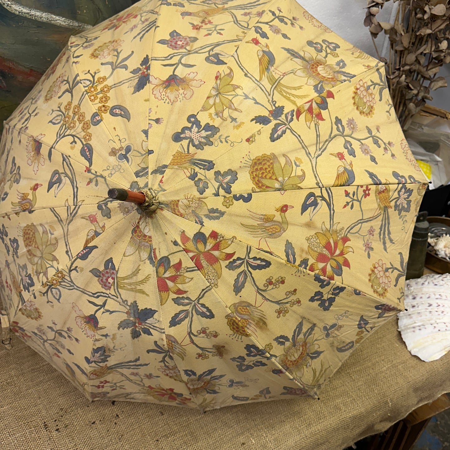 Vintage Cotton Parasol - The Blind Mole