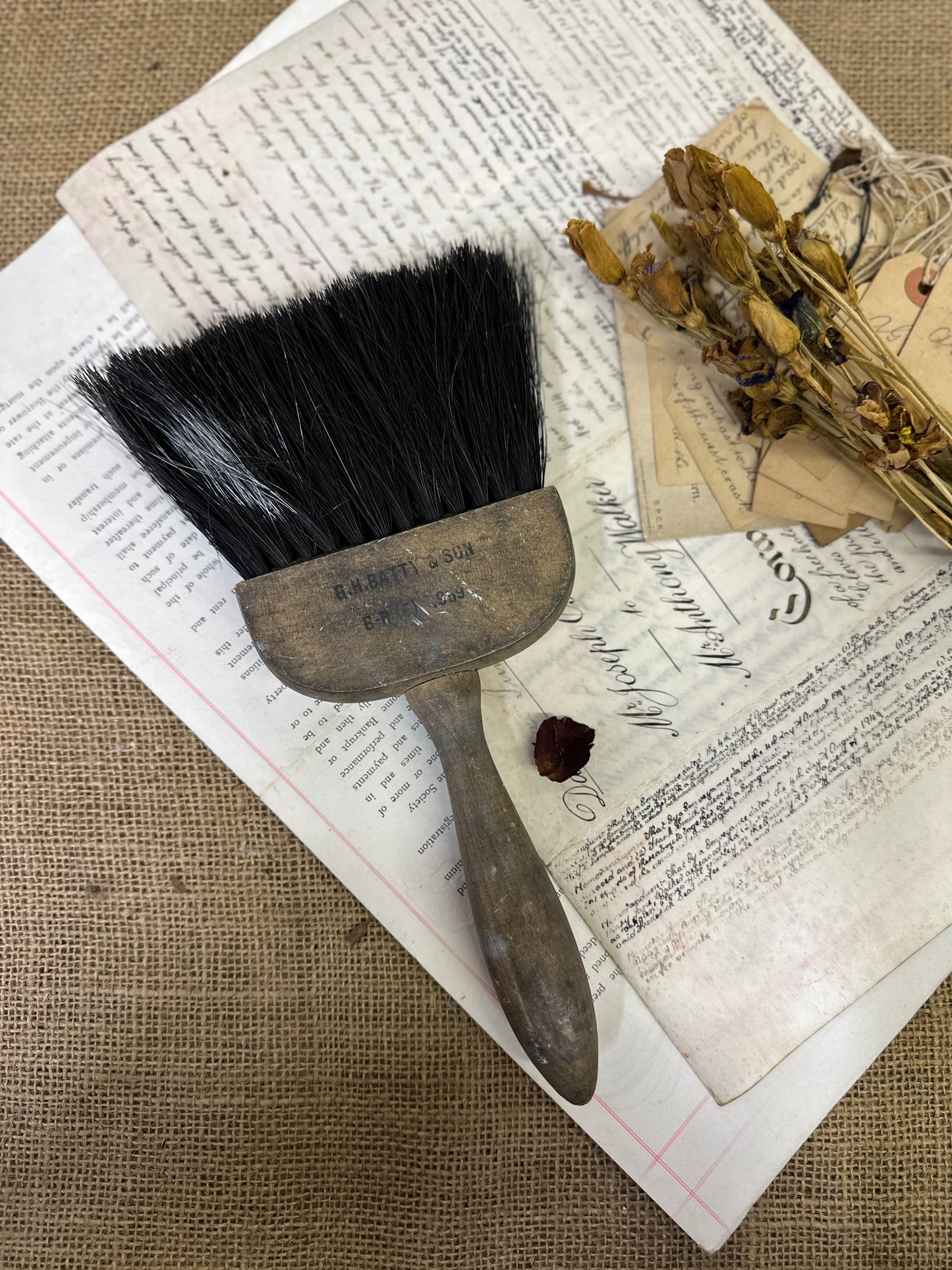 Rustic British Painters Dusting Brush Branded - The Blind Mole