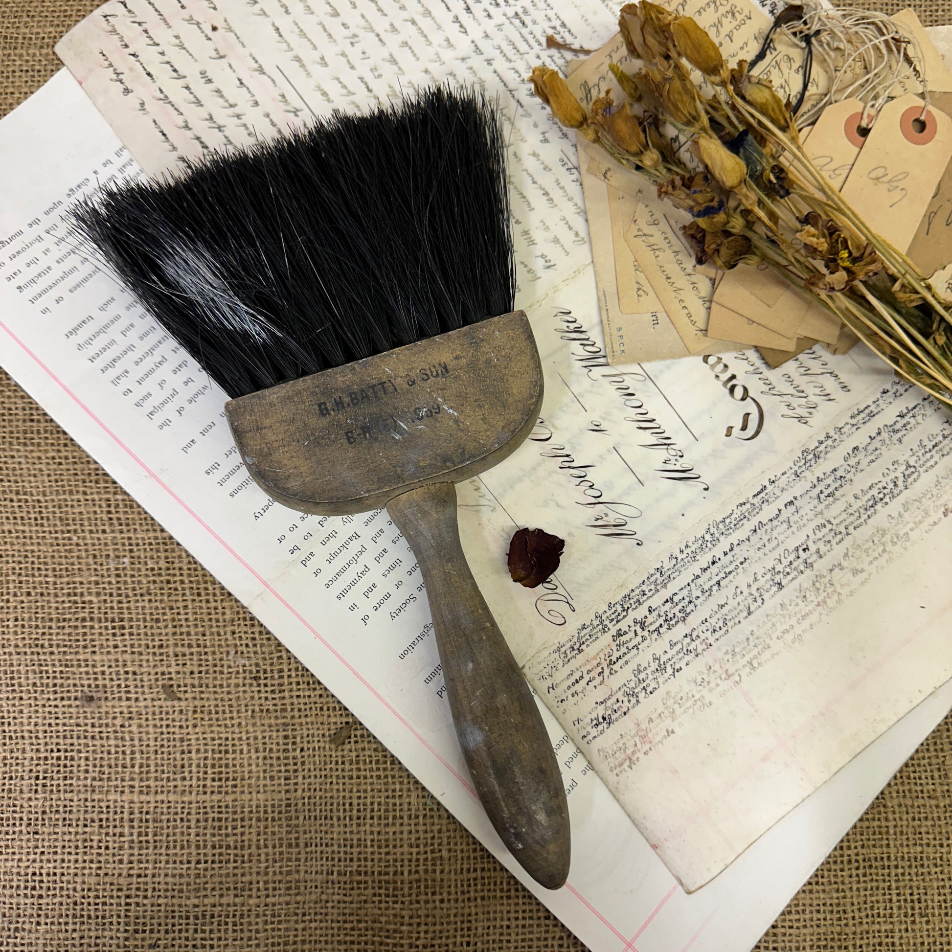 Rustic British Painters Dusting Brush Branded - The Blind Mole