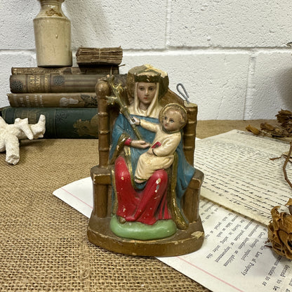 Vintage Chalkware Lady of Walsingham Mary - The Blind Mole