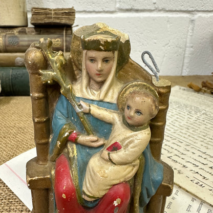 Vintage Chalkware Lady of Walsingham Mary - The Blind Mole