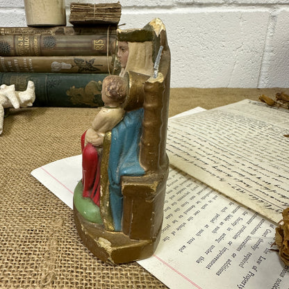 Vintage Chalkware Lady of Walsingham Mary - The Blind Mole