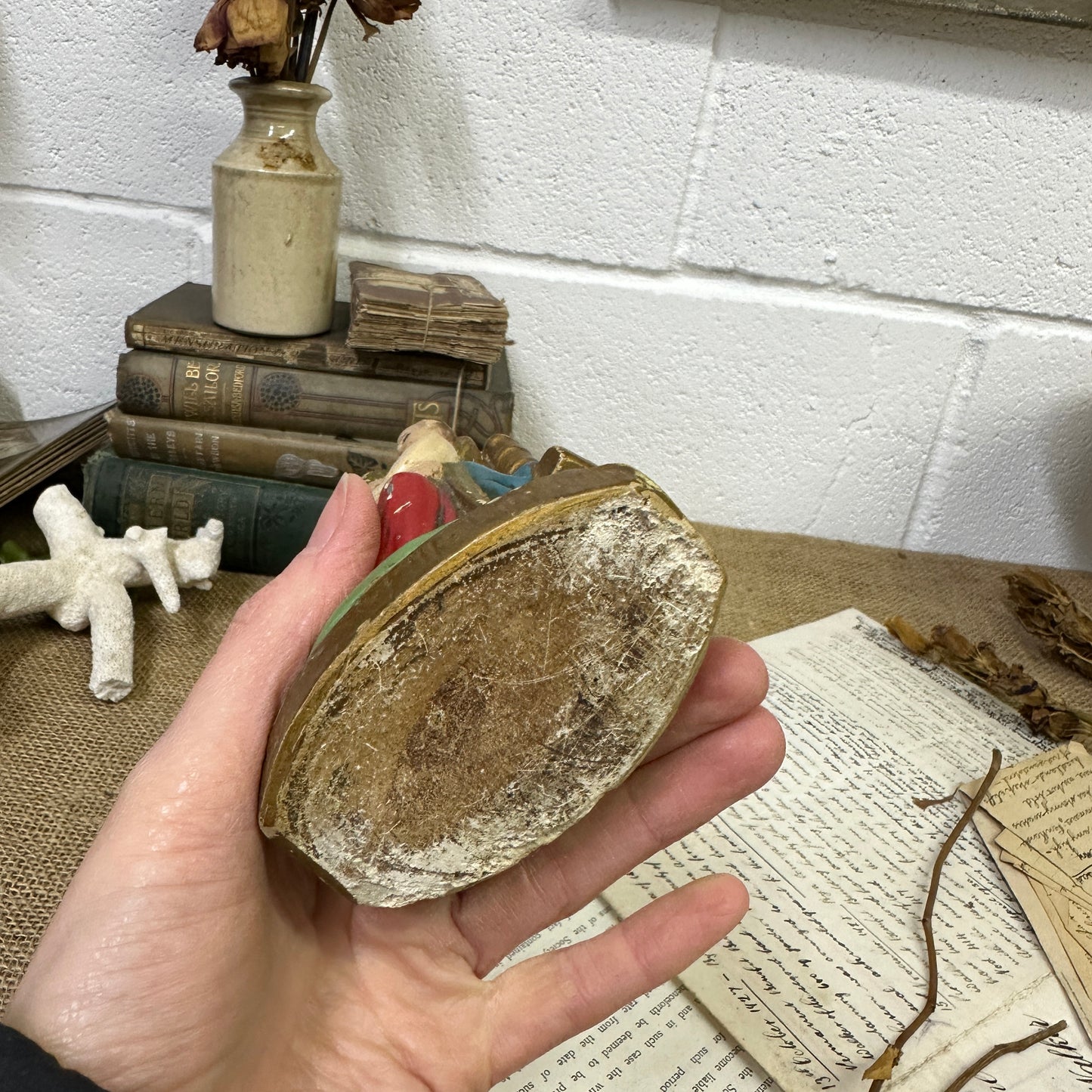 Vintage Chalkware Lady of Walsingham Mary - The Blind Mole