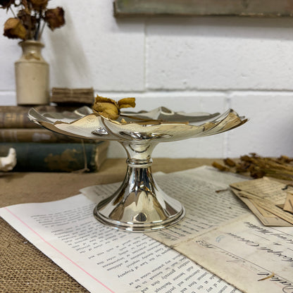 Silver Plated Cake Plate - The Blind Mole