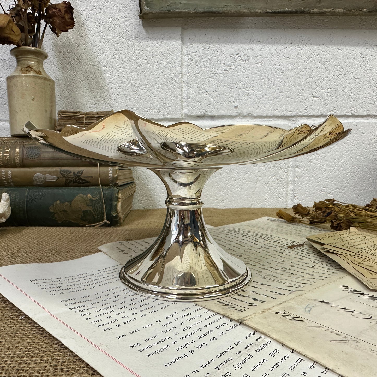 Silver Plated Cake Plate - The Blind Mole