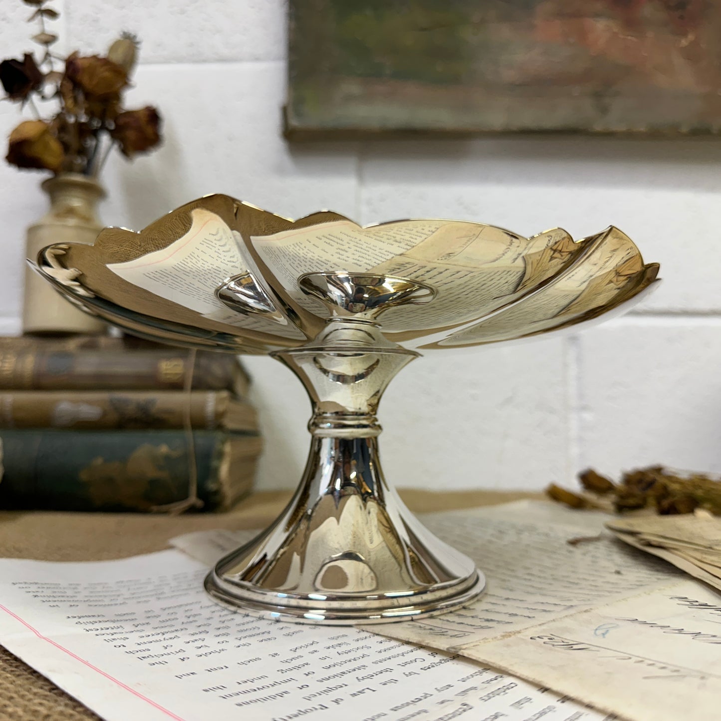 Silver Plated Cake Plate - The Blind Mole