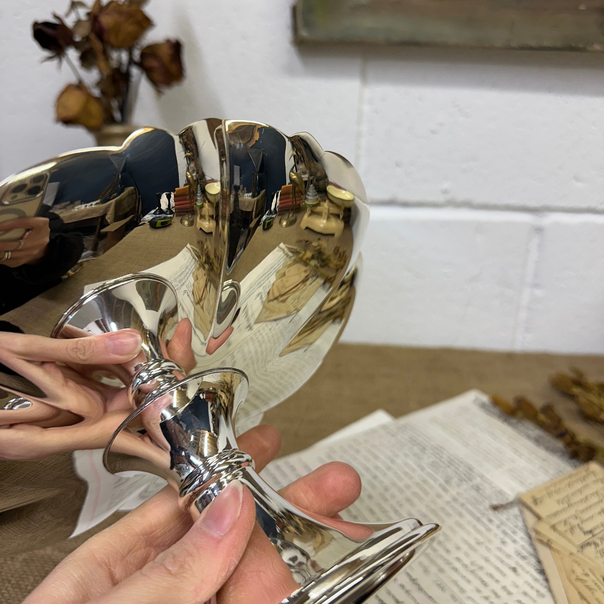 Silver Plated Cake Plate - The Blind Mole